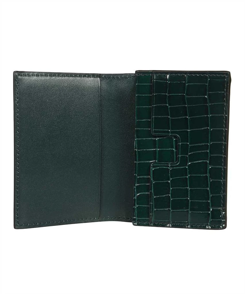 Tom Ford Tom ford t line glossy printed croc card holder 3