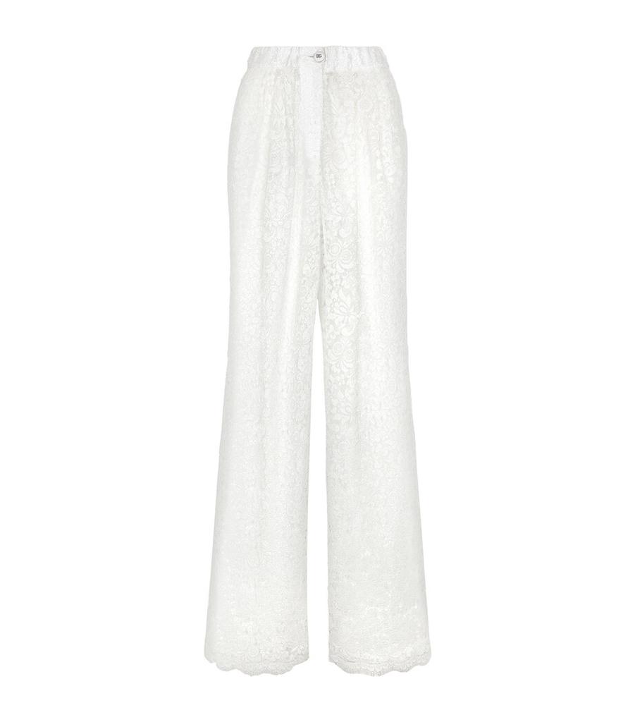 Dolce & Gabbana Lace Wide-Leg Trousers