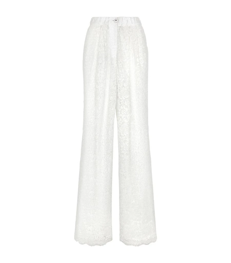 Dolce & Gabbana Lace Wide-Leg Trousers 1