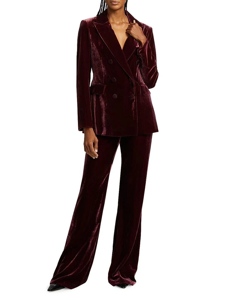 VERONICA BEARD Ellette Velvet Double-Breasted Dickey Jacket 2