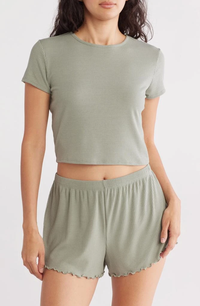 Abound Ribbed Shortie Pajamas 1
