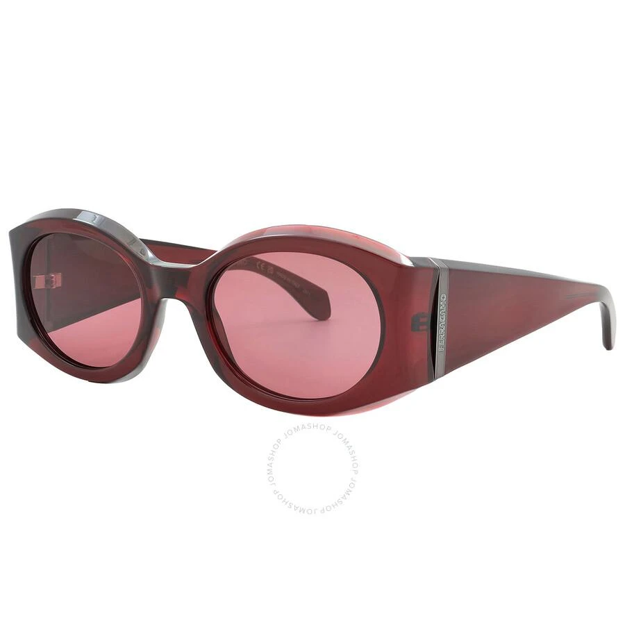 Salvatore Ferragamo Burgundy Oval Ladies Sunglasses SF2008S  display picture 1