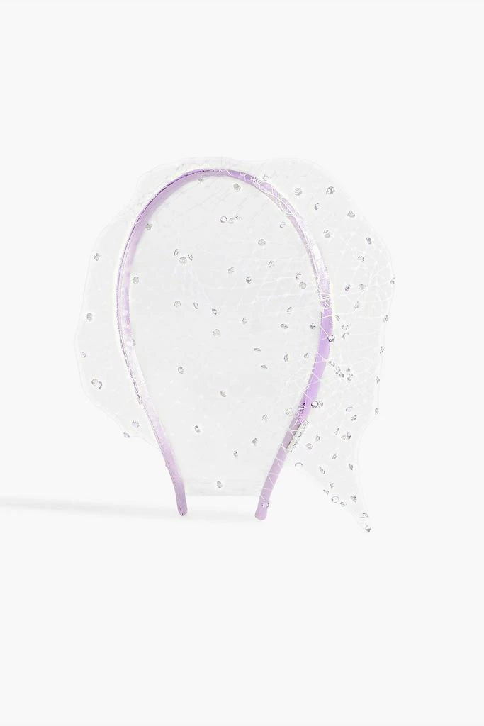 Eugenia Kim Halsey crystal-embellished fishnet headband 2