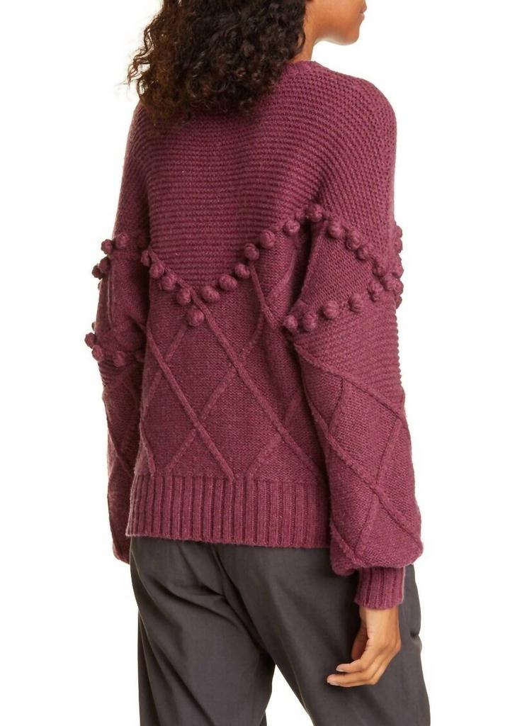 NSF Nsf - Kaaya Textured Mixed Knit Pullover Sweater