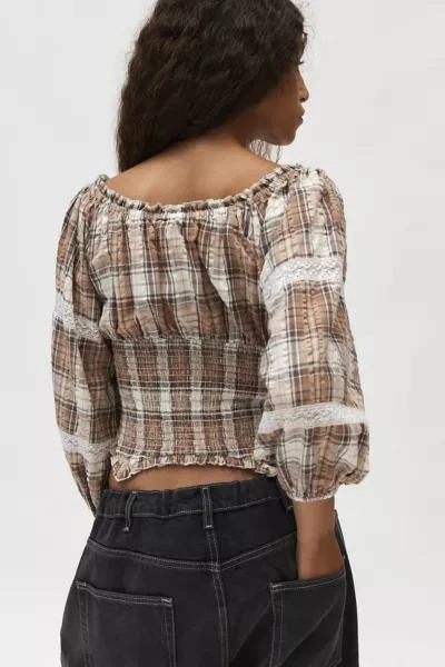 Kimchi Blue Kimchi Blue Marley Long Sleeve Check Blouse 3