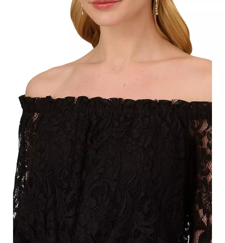 Adrianna Papell Off-The-Shoulder Lace Jumpsuit 5