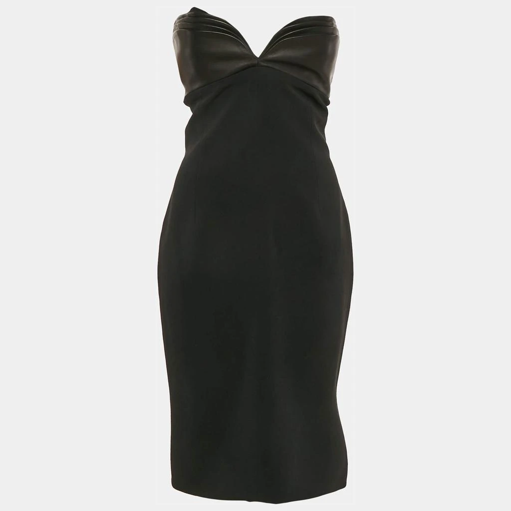 Brandon Maxwell Brandon Maxwell Black Crepe Leather Trimmed Strapless Knee-Length Dress M - Dresses & Skirts - Free Shipping - BeyondStyle Brandon Maxwell Brandon Maxwell Black Crepe Leather Trimmed Strapless Knee-Length Dress M - Dresses & Skirts - Free Shipping - BeyondStyle