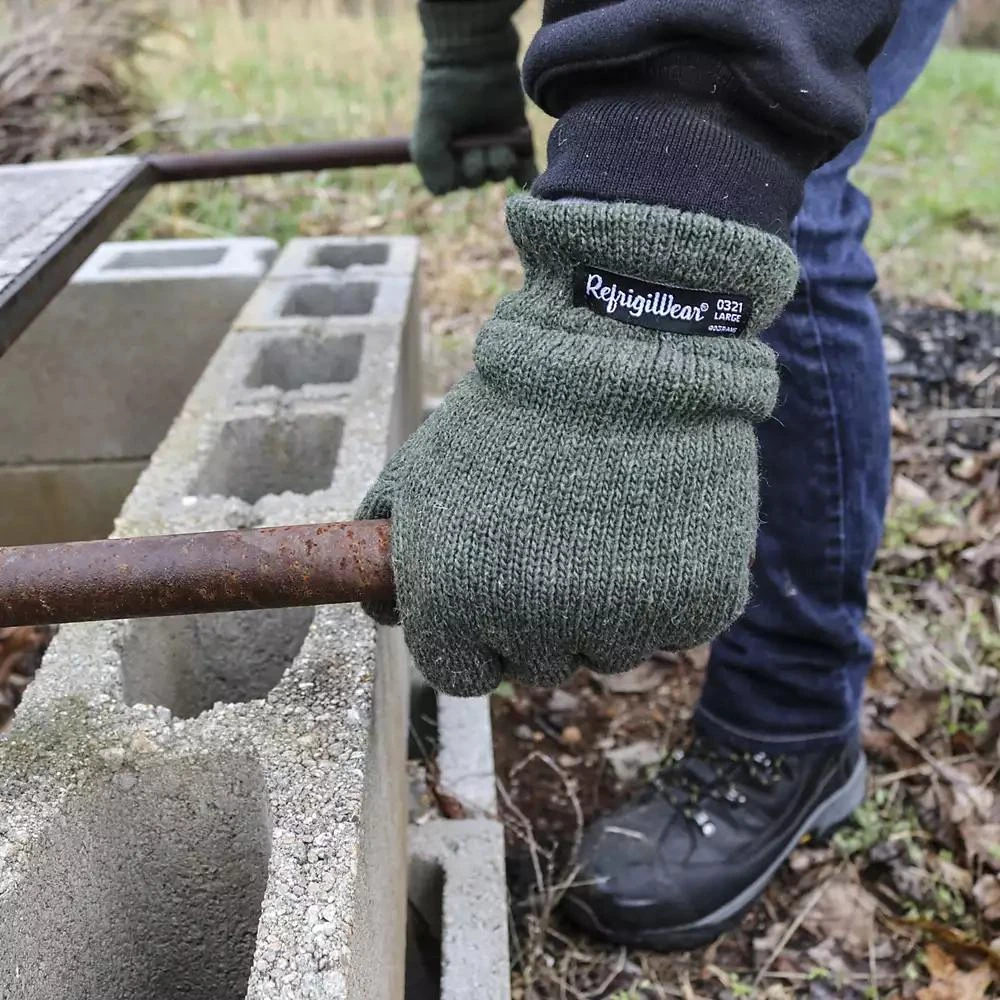 RefrigiWear Men's Insulated Wool Gloves - Ultimate Cold Weather Protection, Thermal Lining, and Superior Comfort 2