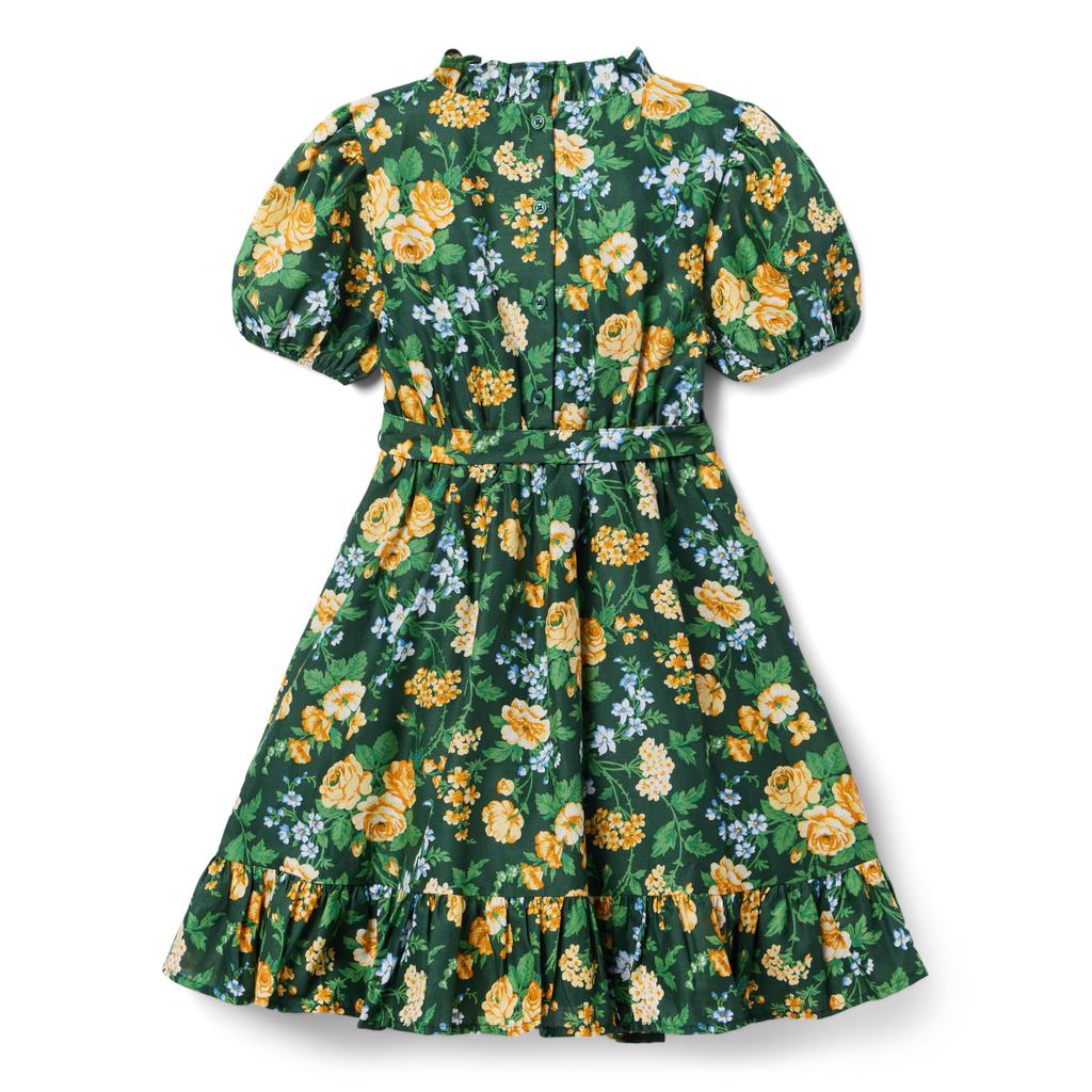 Janie and Jack Green Floral Dress (Big Kids)