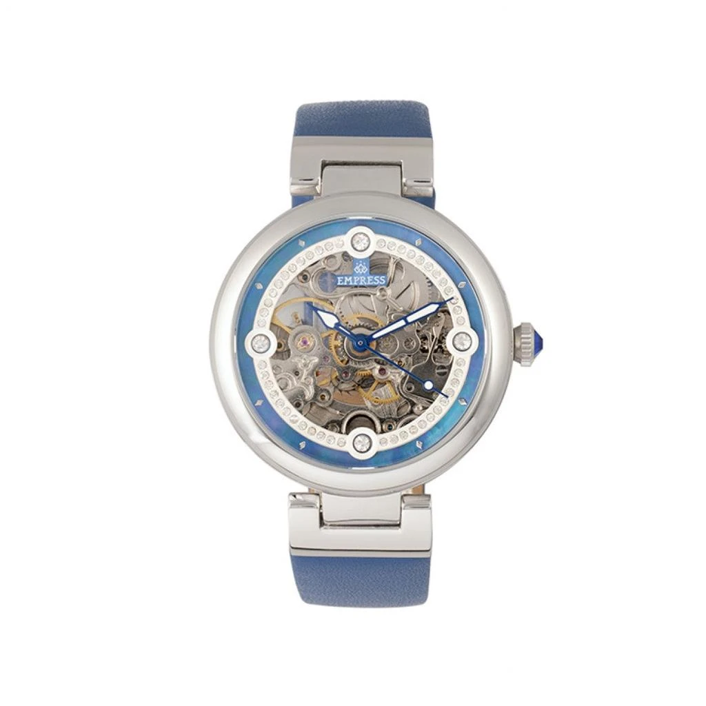 Empress Adelaide Automatic Skeleton Leather-Band Watch 1