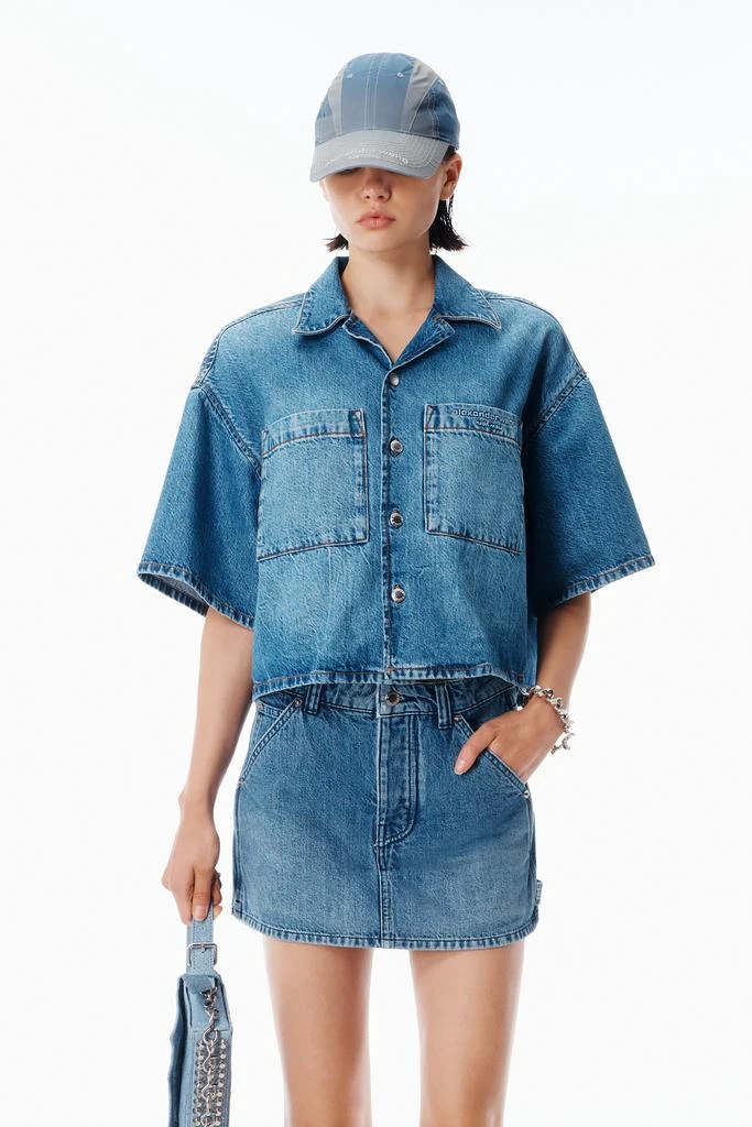 Alexander Wang Cropped Denim Shirt