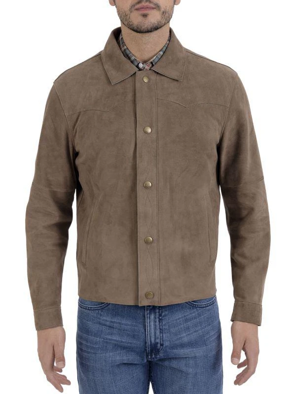 Frye Goat Suede Trucker Jacket 1
