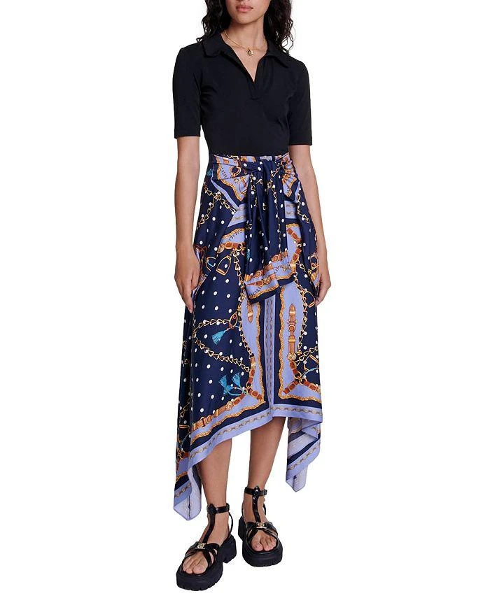 Maje Raprichaine Mixed Media Dress 1