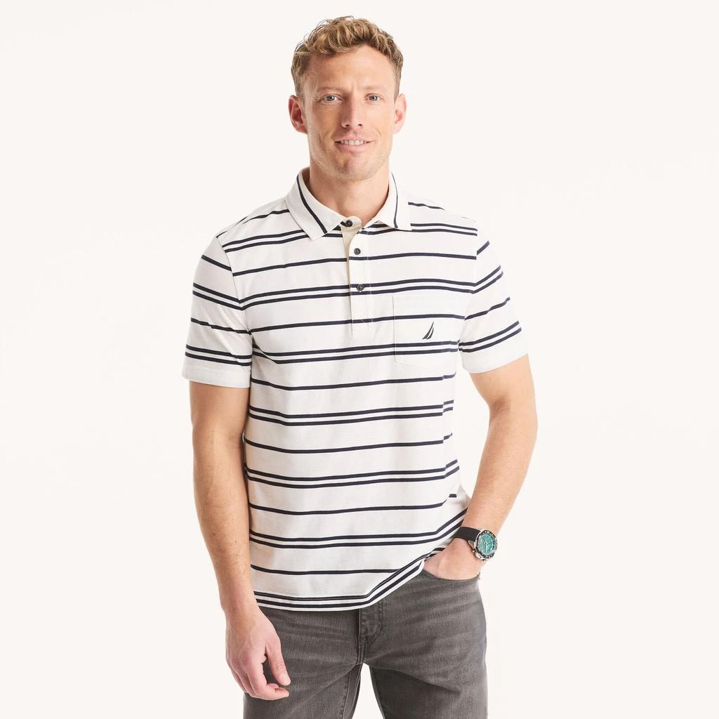 Nautica Mens Classic Fit Striped Polo 1