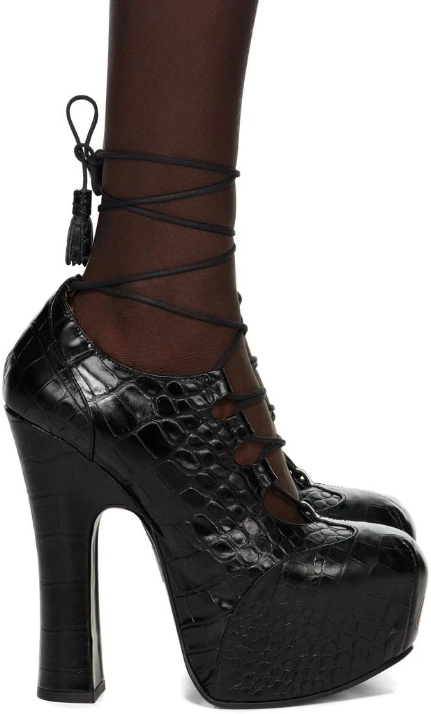 Vivienne Westwood Black Elevated Ghillie Platform Heels 1