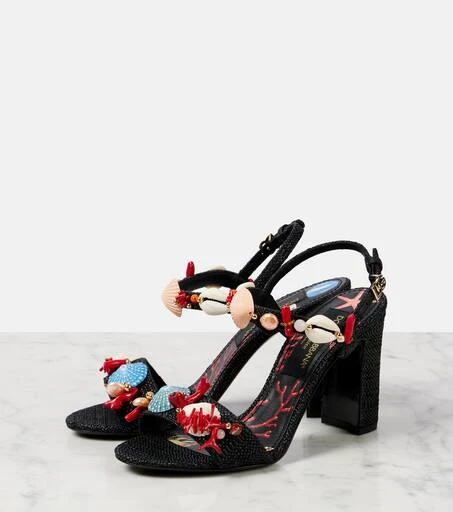 Dolce 
Gabbana Capri Kiera Sophia embellished raffia sandals 5