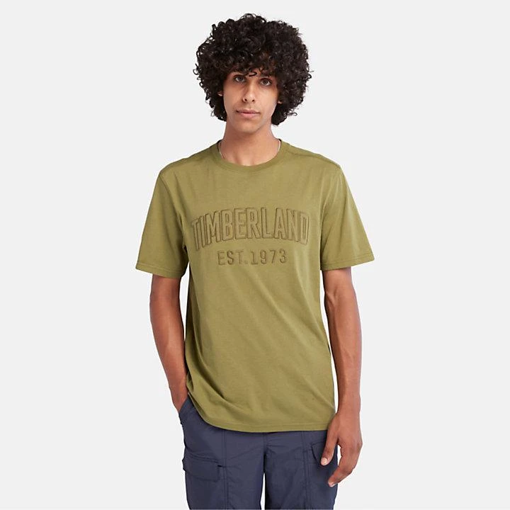 Timberland Modern Wash Brand Carrier Tee for Men in Dark Green 1