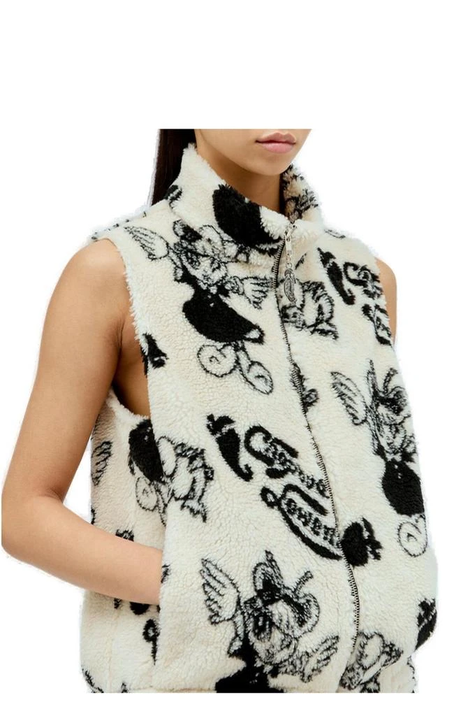 CHOPOVA LOWENA Chopova Lowena Cartoon Fleece Zipped Vest 2