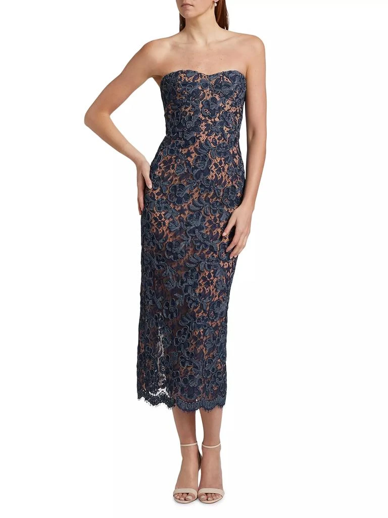 Michael Kors Strapless Lace Sheath Cocktail Dress 3