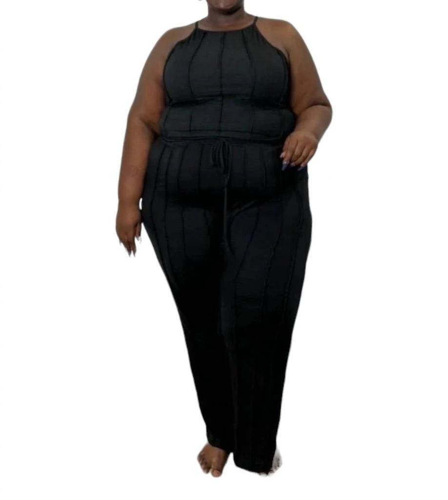 The Stylista Two Piece Pin Tuck Lounge Set