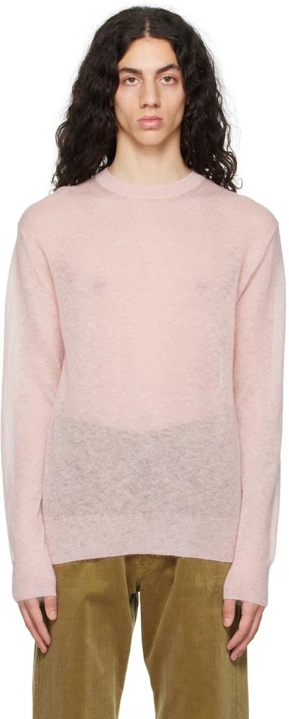 AURALEE Pink Crewneck Sweater 1