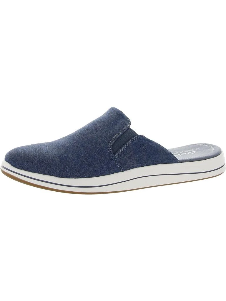 Clarks Breeze Shore Womens Embroidered Canvas Mules 7