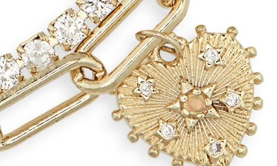 Leith Set of 2 Opal Charm 
Cubic Zirconia Tennis Bracelets 3