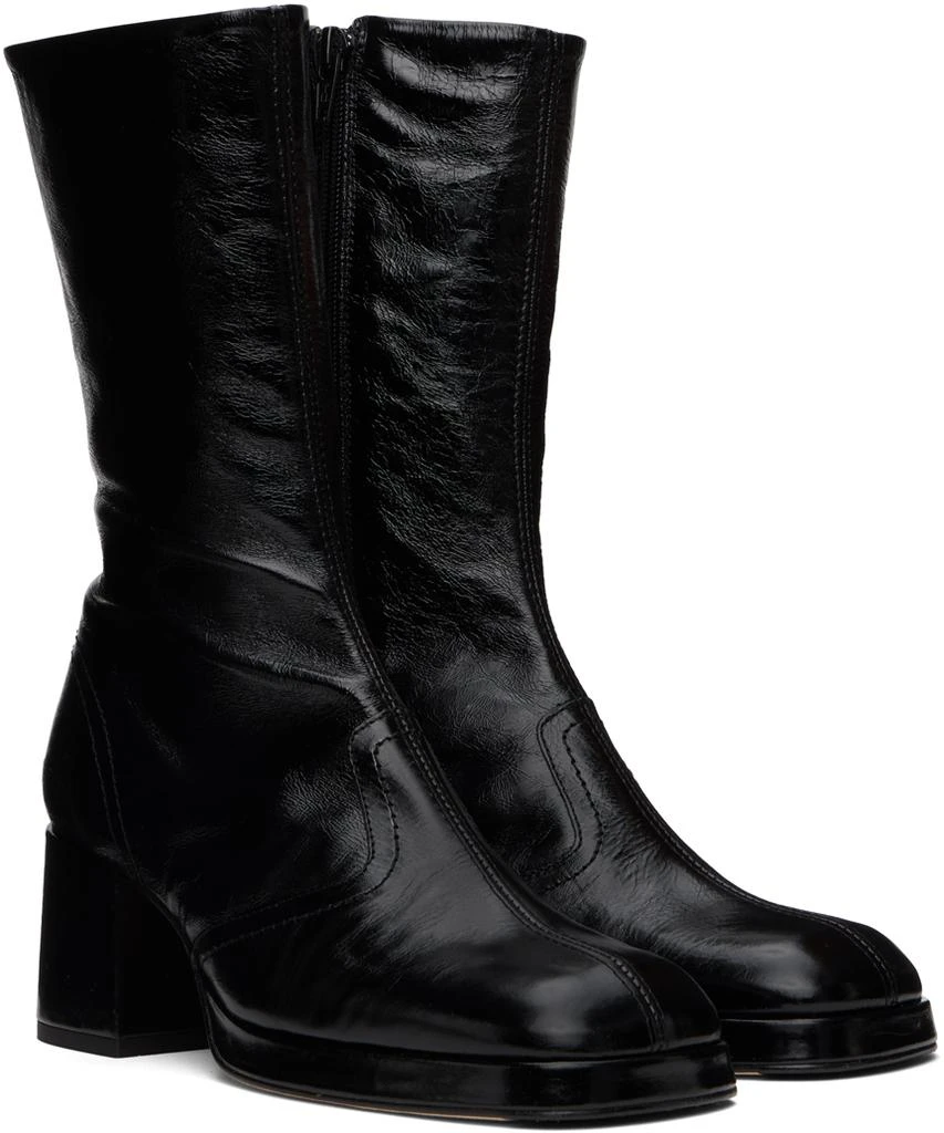 MIISTA Black Cass Crinkle Boots 4