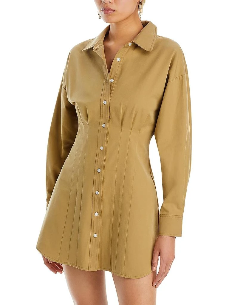 Wayf Womens Cotton Button Down Shirtdress 1