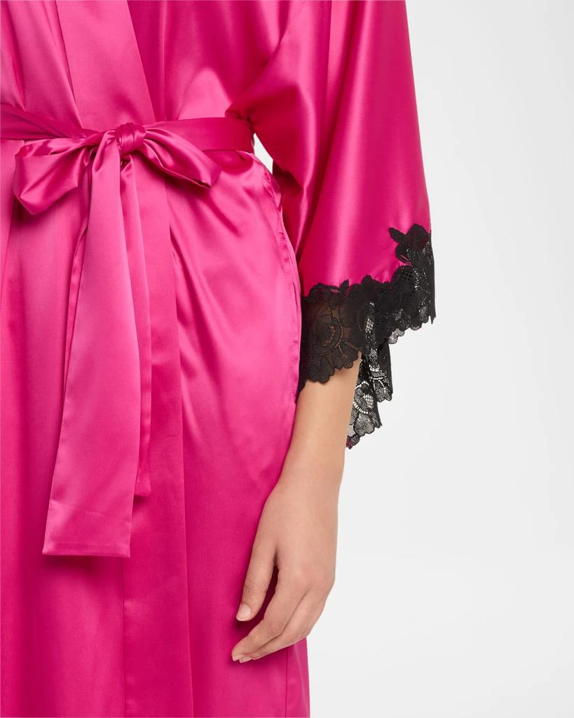 Natori Peony Glamour Lace-Trim Robe 5