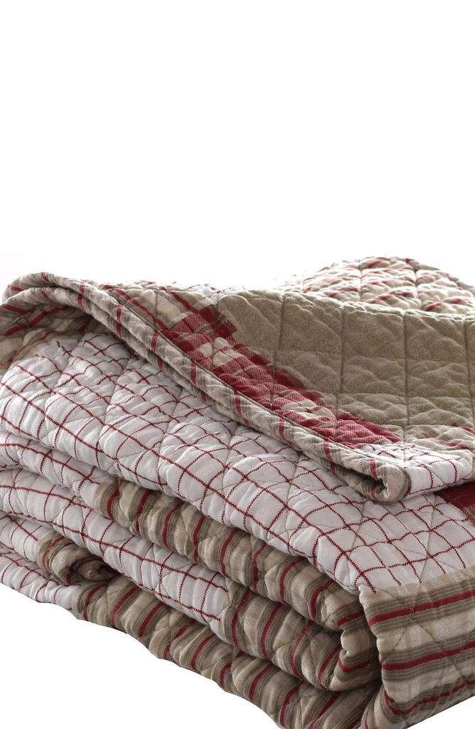 Eddie Bauer Camano Island Plaid Quilted Throw Blanket