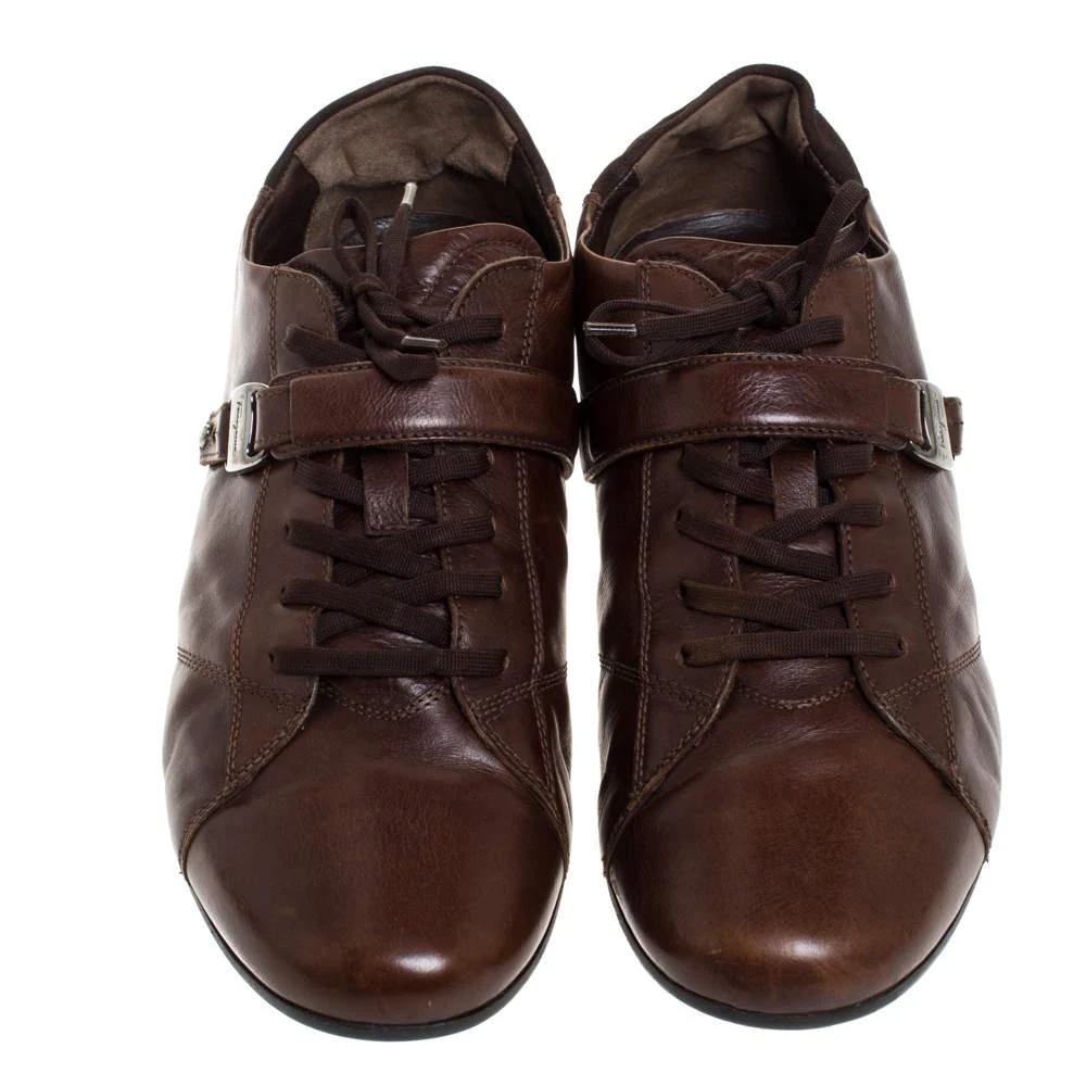 Salvatore Ferragamo Salvatore Ferragamo Brown Leather Low Top Sneakers Size 45.5 3