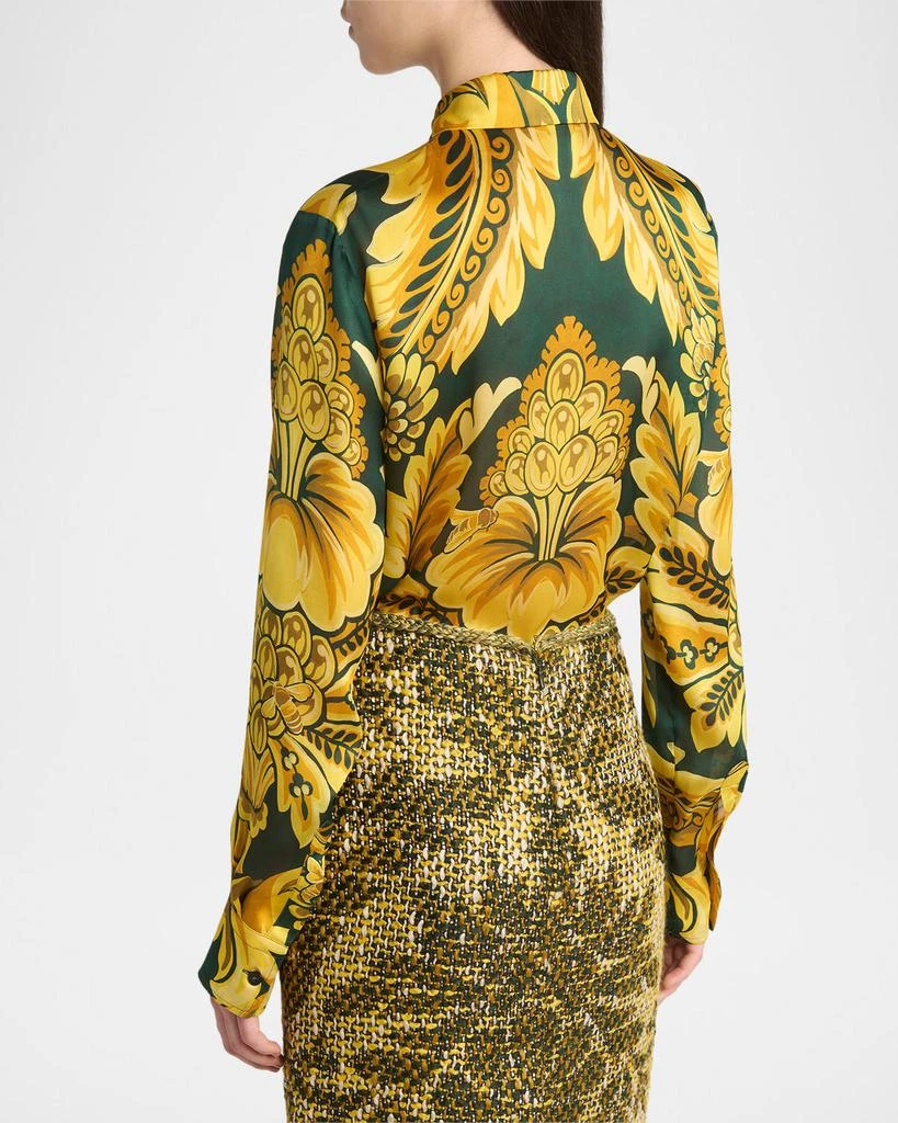 ETRO Flowers and Bees Silk Button-Front Blouse 3