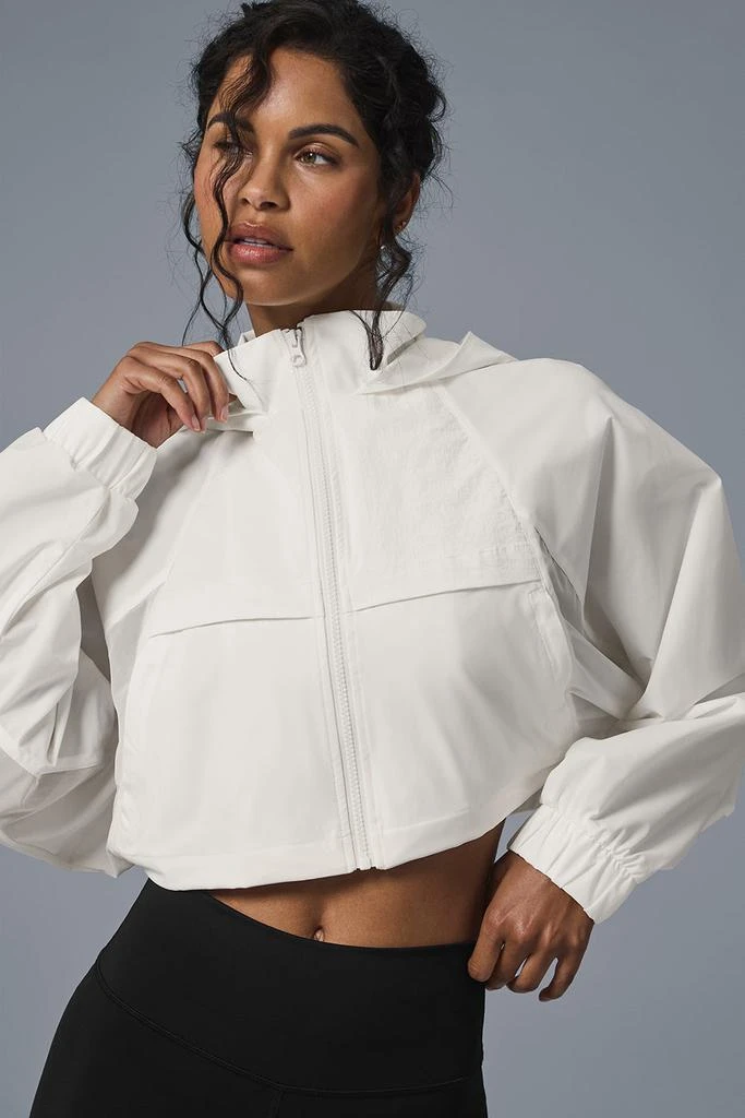Alo Cropped Playmaker Jacket - Ivory 5