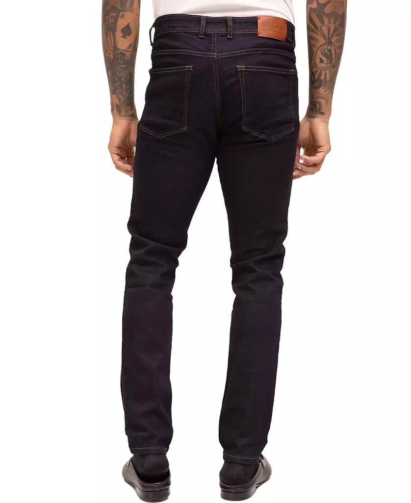 RON TOMSON Men's Modern Contrast Stitch Zip Fly Jeans