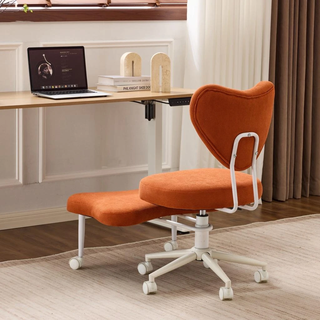 Streamdale Furniture Streamdale Meditation Chair, Ergonomic Cross-Legged Seating with Lumbar Support - ORANGE 3