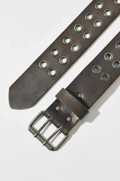 Urban Outfitters Distressed Wide Leather Grommet Belt 3