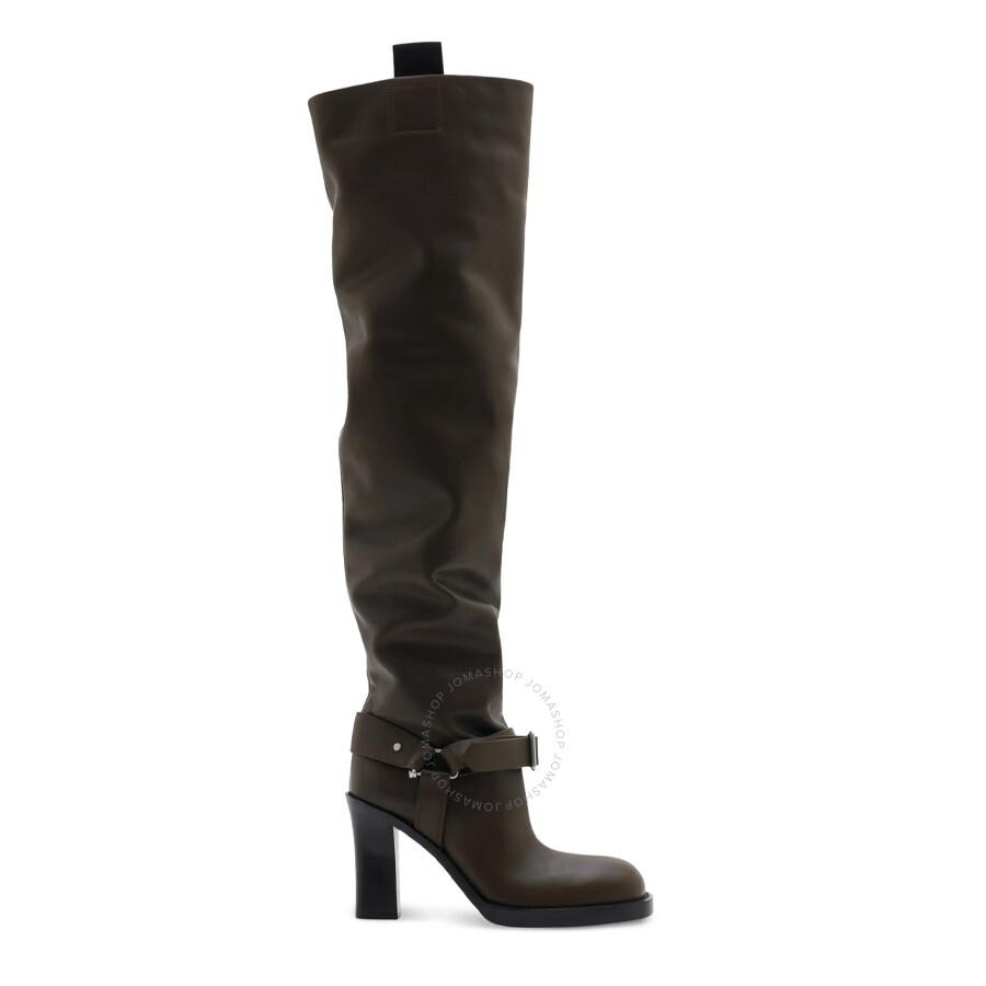 Burberry Chelsea Wedge boot in dark green leather - Boots