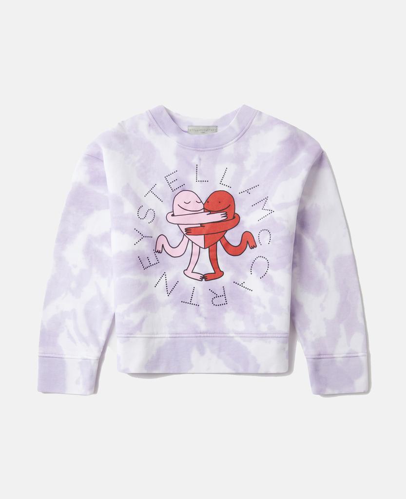 Stella McCartney Stella McCartney - Earth Friends Graphic Tie-Dye Crewneck Sweatshirt, Multicolour, Size: 14