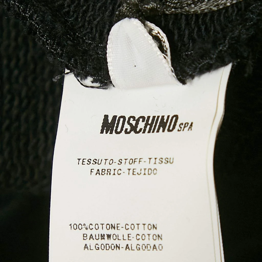 Moschino Moschino Couture Black Mirror Embroidered Cotton Crew Neck Sweatshirt XS 7