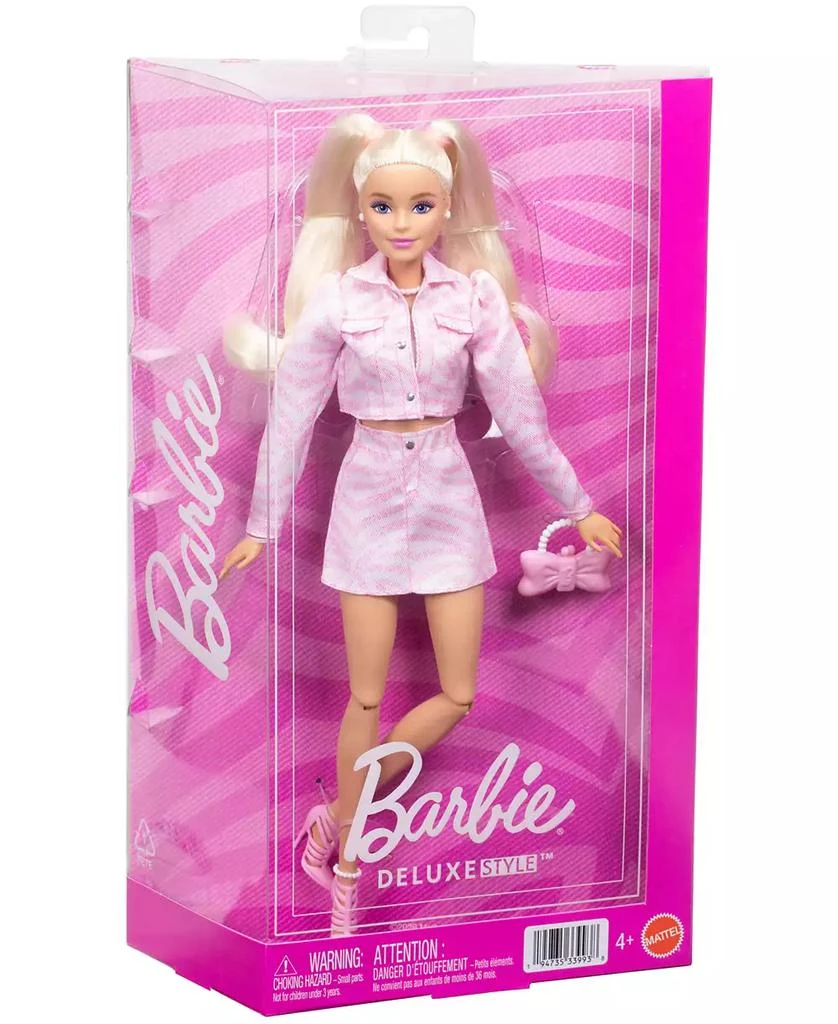 Barbie Deluxe Style Fashion Doll in Denim Jacket and Skirt Set 6
