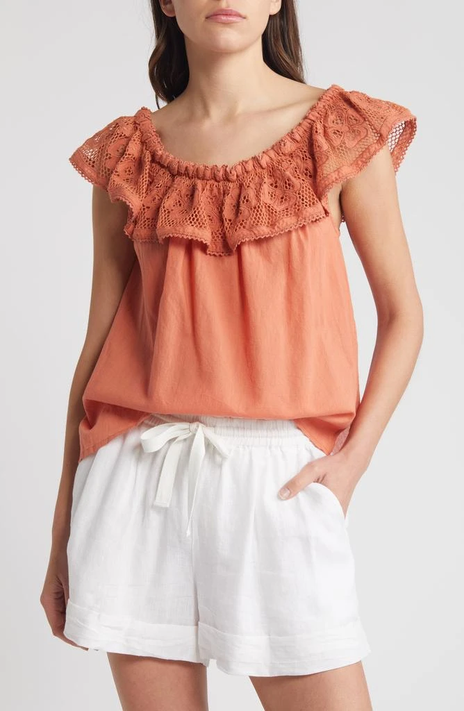 Cleobella Paulina Lace Ruffle Cotton Top 1