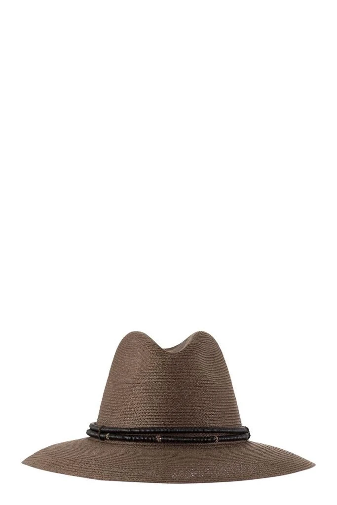 FEDORA MADE OF HEMP AND TECHNO COTTON WITH LEATHER BAND AND  display picture 1
