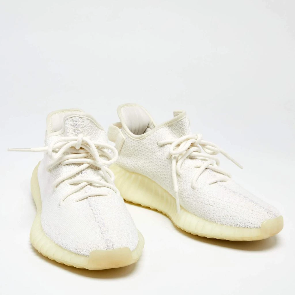 YEEZY Yeezy x Adidas White Knit Fabric Boost 350 V2 Triple White Sneakers Size 42 4