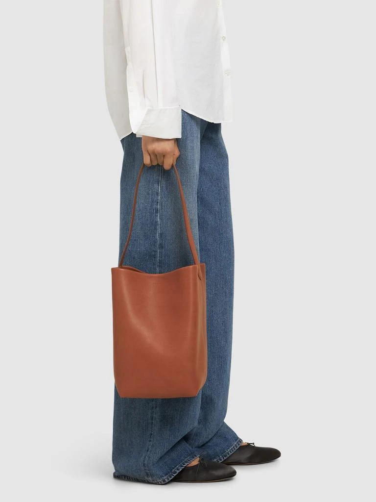 The Row Medium N/s Park Saddle Shiny Leather Bag 1