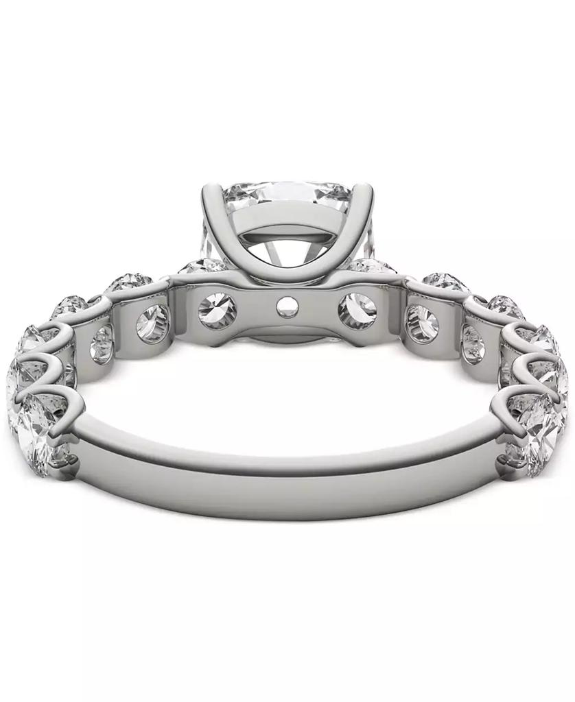 Charles & Colvard Moissanite Cushion & Round Engagement Ring (3-1/2 ct. t.w. Diamond Equivalent) in 14k White Gold