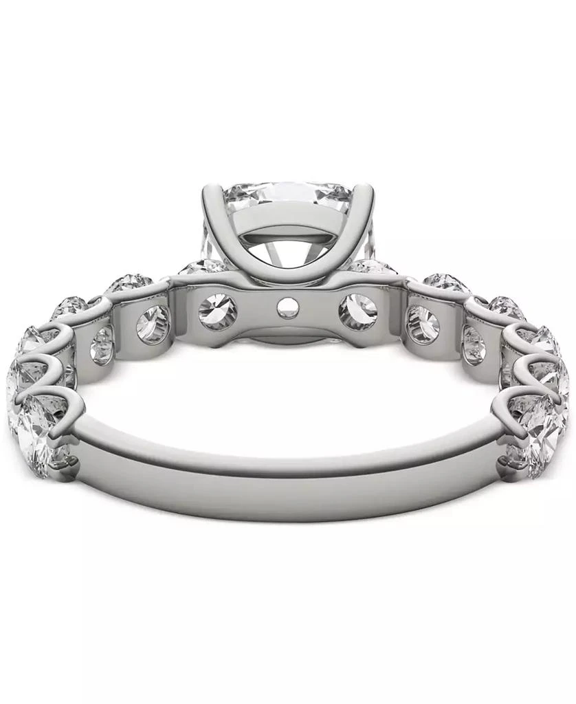 Charles & Colvard Moissanite Cushion & Round Engagement Ring (3-1/2 ct. t.w. Diamond Equivalent) in 14k White Gold 2