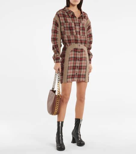 Stella McCartney Checked wool shirt minidress 2