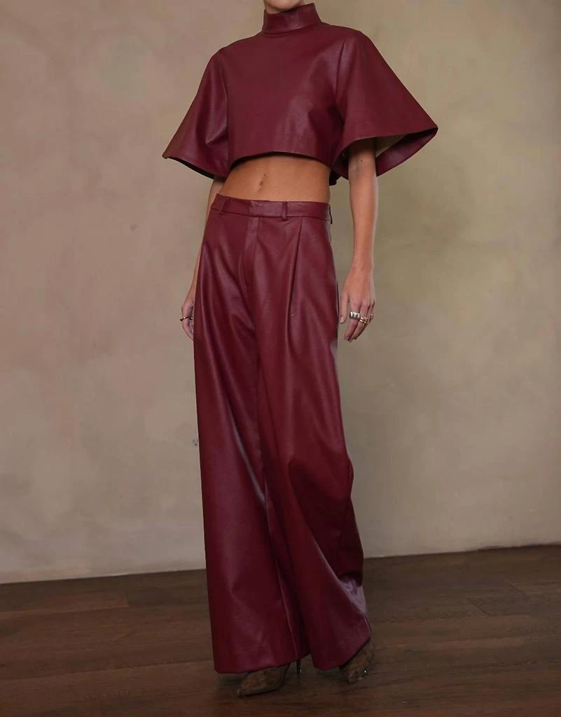 parentezi Parentezi - Mara Faux Leather Top