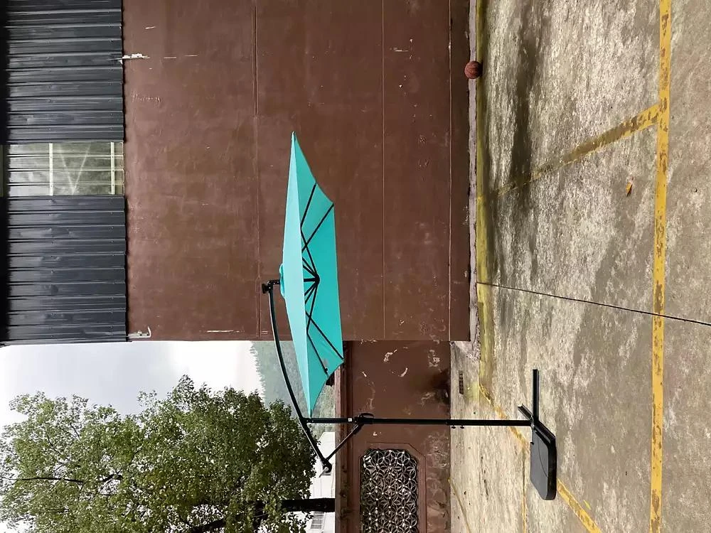 Streamdale Furniture Solar Powered LED Patio Umbrella, 8 Ribs, Crank and Cross Base 3